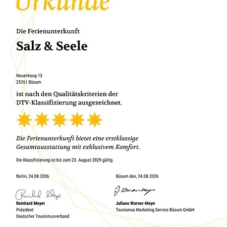 Salz Und Seele 5 Sterne Dtv Neubau 800m Zum Whirlpool Sauna Wallbox 6 Personen Бюзум